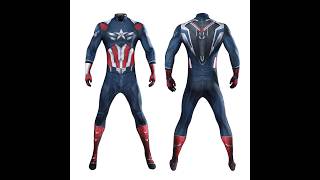 Captain America Brave New World Sam Wilson Cosplay Costume Superhero Suit Printed Style Takerlama [upl. by Sinnelg]