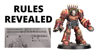 New Terminators Rules Revealed  Azrakh the Annihilators Datasheet [upl. by Kosaka]