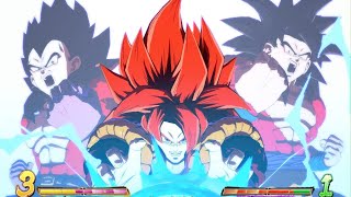 DRAGON BALL FighterZ 3 set SS4 Gogeta SS Trunks SSB Vegito vs SSB Gogeta Vegeta DBS Broly [upl. by Rorie]