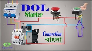 DOL Starter connection  DOL Starter control circuit  Direct online starter  3 phase dol starter [upl. by Ahsinom387]