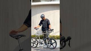 Bike to work with mini velo titanium Rob One Bike 🌤️ sepeda shorts bicycle ycle [upl. by Surazal]