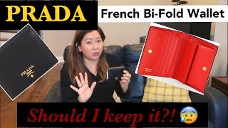 Prada Wallet Unboxing  BEAUTIFUL with POP of RED [upl. by Tedmund141]