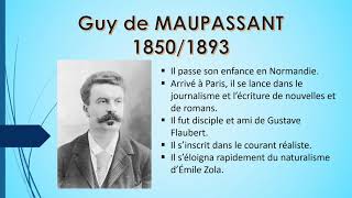 LITTERATURE  GUY DE MAUPASSANT BIOGRAPHIE [upl. by Garik977]