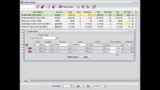 Firetip Trading Platform  Video 9 a  OCO Bracket Orders with Trading Matrix [upl. by Eerhs]