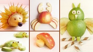 Fruit Carving Garnish  Apple Show  Apple Swan  Apple crab  Craftsbox [upl. by Dranyar334]