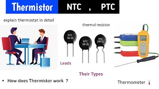 thermistor in hindi  thermistor working principle  thermistor working animation  thermostat [upl. by Suicul]