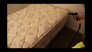 Cleaning a Mattress with a Vapor Steam Cleaner [upl. by Htenek]