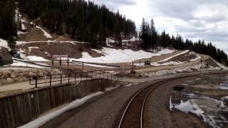 Entering Moffat Tunnel West Portal rearfacing view aboard Amtraks California Zephyr [upl. by Elleined]