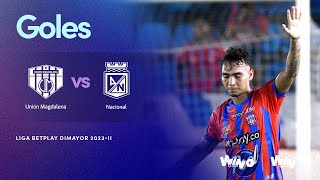 Unión Magdalena vs Nacional goles  Liga BetPlay Dimayor 2023 2  Fecha 16 [upl. by Rissa]