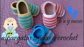 alpargatas para bebe tejidas a crochet [upl. by Ennayhs]