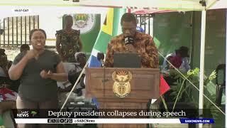 WATCH Moment Deputy President Paul Mashatile collapses on stage during speech [upl. by Carrington]