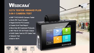 Wsdcam 4 Inch Portable Wrist IP Camera Tester 4K H265 IP CVBS CVI TVI AHD Analog 1800ADHPlus [upl. by Ankeny915]