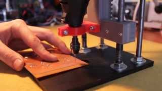 Drill press for Dremel  drilling PCB [upl. by Zetrom]