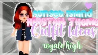 Royale High Creating Hipster themed outfit Sunset Island Pageant Theme Ideas [upl. by Duax]