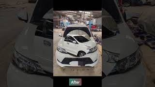 BEFORE AND AFTER Perbaikan mobil Toyota Avanza Veloz warna putih di Bengkel Dinarti Putro [upl. by Ferreby345]