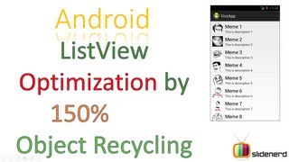 90 Android ListView Optimization By 150 [upl. by Enytsirhc177]