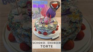 Backen mit Kindern  SchokoErdbeeren Sahnetorte selbstgemacht backen rezept [upl. by Kimbell905]