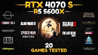 RTX 4070 Super  Ryzen 5 5600x  Test in 20 Games [upl. by Eelhsa819]