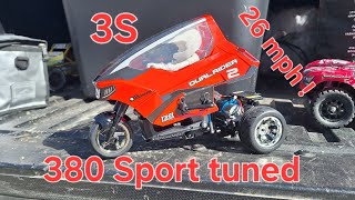 Tamiya Dual Rider 2 on 3s sport tuned Speed run rc rccar hobby [upl. by Whitaker]