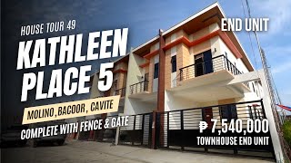 House Tour 49  Complete Finish House amp Lot Molino Bacoor Cavite  Kathleen Place 5  End Unit [upl. by Mayne]