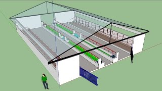 SketchUp  Diseñando un establo para novillas  Gabriel Serrano Díaz [upl. by Sorcha]