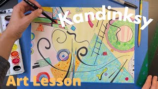 Kandinsky Art Lesson  For kids amp teachers [upl. by Ralaigh]