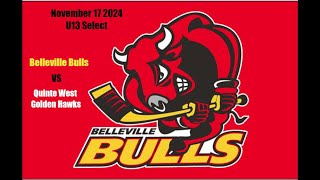 November 1724 U13 Select Belleville Bulls vs Quinte West Golden Hawks [upl. by Auberon]