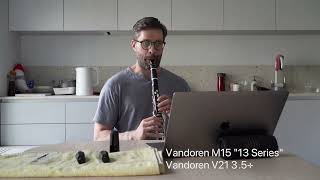 Vandoren mouthpieces unfair comparison M15 M30 B40D [upl. by Ellebanna290]