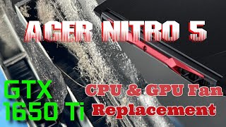 Fan Replacement amp Repaste Tutorial Acer Nitro 5 [upl. by Lahey]