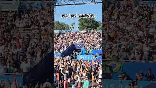 French Olympics rugby 7s team celebrates their victory at Champions park parisolympics2024 [upl. by Adorl]