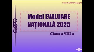 Model Evaluare Nationala 2025 [upl. by Dranal]