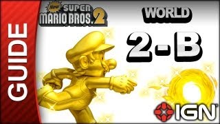 New Super Mario Bros 2  Star Coin Guide  World 2B  Walkthrough [upl. by Whitson]