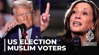 Candidates rally in Michigan Trump and Harris seek to win over Muslim voters [upl. by Yleak]