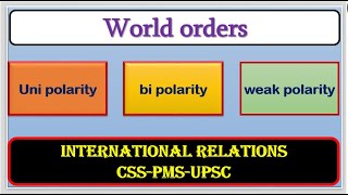 unipolarity bipolarity multipolarity  world order [upl. by Oneill]