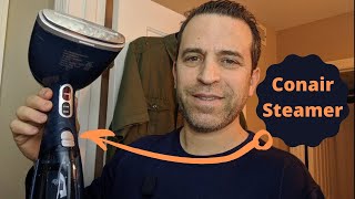 Conair Turbo ExtremeSteam Advanced Handheld Fabric Garment Steamer Review and Demo [upl. by Aleb]