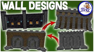 BETTER WALLS for your survival world  Minecraft Tutorial  How To Build Walls in Minecraft [upl. by Haisi961]