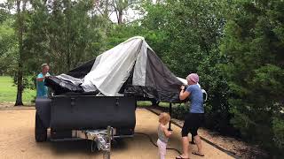 Livin Lite Jeep Extreme Tent Tiny Camper Quicksilver 60 Time Lapse [upl. by Nabatse]