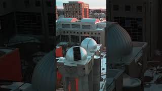 Installing two new Ash Manufacturing domes at Yoke University space observatory astronomy [upl. by Radnaskela]