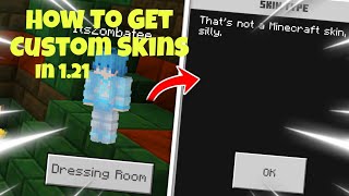 How to upload your skin in Minecraft Bedrock Edition 121 [upl. by Anayet243]