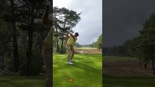 Adri Arnaus 3 Wood Slow motion  Down the line 9th tee BMW PGA Championship  Wentworth [upl. by Holofernes]