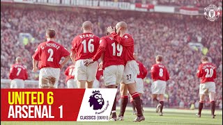 PL Classics Yorke hattrick stuns the Gunners  Manchester United 61 Arsenal 200001 [upl. by Ahsym]