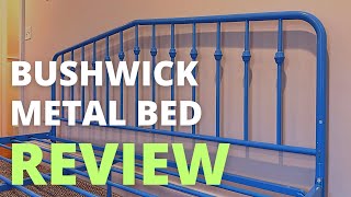 Novogratz Bushwick Metal Bed with Headboard and Footboard Review  Metal Bed Frame Review [upl. by Aihtekal229]