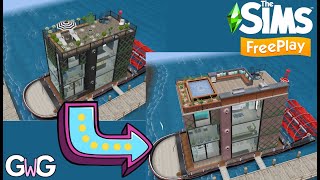 The Sims Freeplay My IMPROVED Serene Sailing Houseboat Tour [upl. by Eedyah]