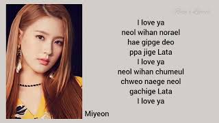 GIDLE  Latata Easy Lyrics [upl. by Kazue]