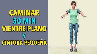 30 Min de Cardio de Pie Caminata Para un Vientre Plano y una Cintura Pequeña [upl. by Dadelos]