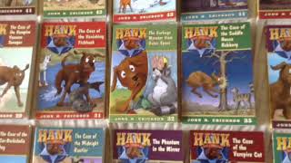 My Hank the Cowdog book collection updated video of 54 books [upl. by Lehcnom]