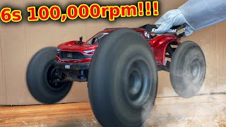 too much POWER  RC Car overvolted 14x HP [upl. by Geehan]