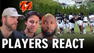 Players React to Fights at Bengals Training Camp [upl. by Odraner]