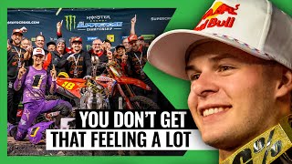 Jett Lawrence on winning 450SX title as a rookie  2024 Salt Lake City SX Weekend Chat [upl. by Ekim397]