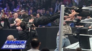 The Shield defies WWE COO Triple H by attacking The Wyatt Family SmackDown Feb 28 2014 [upl. by Lakim]